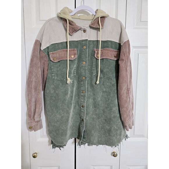 unknown Jackets & Blazers - Unknown brand xl women's corduroy hooded shacket